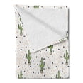 thumbnail image 2 of Exotic Soft Flannel Fleece Throw Blanket, Cartoon Cactus Plant Pots Tropical Safari Climates Western Saguaro Foliage Earthy, Cozy Plush for Indoor and Outdoor Use, 70" x 90", Multicolor, by Ambesonne, 2 of 5