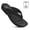 Black, variant on Women's Strait Comfortable Thong Flip Flops Sandals