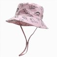 thumbnail image 2 of TOWED22 Baby Sun Hat Toddler Boys Girls Bucket Hats Kids UPF 50+ Sun Protection Summer Beach Hats(Pink,3-4 Y), 2 of 4