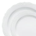 thumbnail image 2 of Smarty White Silver Vintage Disposable Plastic Dinnerware Value Set 240ct, 2 of 4