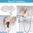 thumbnail image 5 of Round Manual Bidet Toilet Seat, Non Electric Bidet Attachment with Self Cleaning Nozzles, Slow Close, Quick Release, 5 of 7