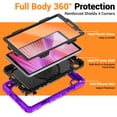 thumbnail image 5 of for Lenovo Tab One 8.7/ Tab K9 Case 8.7 inch 2025, 360 Rotating Shockproof Cover with Stand, Handle, Shoulder Strap, Purple, 5 of 7