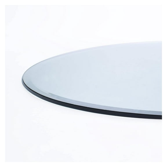 26" Round Clear Glass Table Top 1/2" Thick 1" Beveled Edge