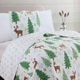 thumbnail image 3 of Great Bay Home Reversible Christmas Trees Reversible Quilt Set With Shams  (Twin, Deer / Trees / Snow), 3 of 3