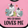 thumbnail image 4 of Inktastic Zebra My Granny Loves Me Boys or Girls Baby Bib, 4 of 4