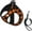 Black Orange Gingham, variant on Halloween Candy Corn Pattern No Pull Dog Harness and Leash Set, Cute Reflective Adjustable Vest for Small Dogs,Breathable Mesh Puppy Harness for Walking Hiking,Small