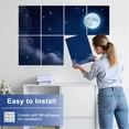 thumbnail image 5 of Classroom 8 Pack Art Acoustic Panels Sound Absorbing Full Moon Night Sky Stars Soft Clouds Blue Dreamy Decorative Soundproof Wall Panels Self Adhesive for Nursery Kids Game Room 48"x32", 5 of 7