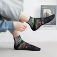 thumbnail image 5 of Goofa Forest Mushroom Skull Pattern Non Slip Socks with Grips for Elderly, Crew Socks Yoga Hospital Socks Cushioned Sole Gripper Socks for Men Women, 5 of 5