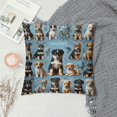 thumbnail image 2 of JEUXUS Aesthetic Decorative Short Plush Pillowcase Puppy Print Cute Dog White, 2 of 5