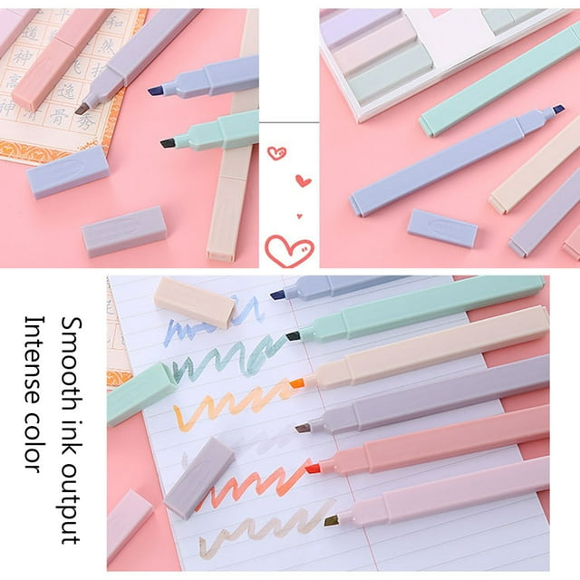 Hand Account Highlighter,6 Pieces Highlighter Marker Color Painting Sketch Highlighter Highlighter Marker Pens Set Highly Versatile