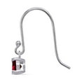 thumbnail image 2 of Created Ruby 5mm Round Small Solitaire Sterling Silver Dangle Earrings, 2 of 3