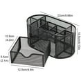 thumbnail image 4 of Mesh Desk Pen Holder 8 Compartments and 1 Slide Drawer Pencil Scissors No.03, 4 of 9