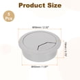thumbnail image 2 of 5 Pack 50mm (1.97 Inch) Desk Grommet, Plastic Cable Hole Cover, Wire Cord Cable Organizer, Gray, 2 of 6