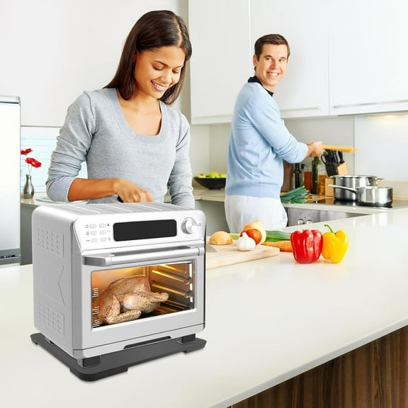 360 ° Rolling Tray Bamboo Appliance Slider for Kitchen Appliances