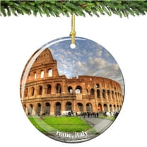 Rome's Coliseum Porcelain Christmas Ornament