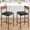 2pcs bar chairs only, Retro color (without table), variant on Bar Table and Chairs Set for 2, 3-Piece Dining Set, Counter Height Pub Table with 2 Upholstered Chairs & Storage Shelves for Kitchen SmallSpace