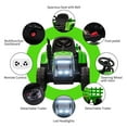 thumbnail image 2 of Shininglove Kids Ride on Tractor with Trailer, 12V Battery Powered Electric Vehicle, Green, 25W-Treaded Tire, 2 of 7