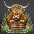 thumbnail image 3 of CafePress - Highland Cow Sitting In A Metal Men's Value T Shirt - Men's Classic Graphic Cotton T-Shirt, 3 of 4