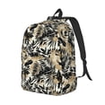 thumbnail image 2 of Daiia Black Palm Leaves Vintage Canvas Backpack for Men and Women ,Hiking Backpack,Travel Laptop Bag for School,Large Capacity Backpack, 2 of 8