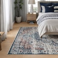 thumbnail image 2 of Bloom Rugs Washable Non-Slip 4x6 Rug - Terracotta / Teal Traditional Oriental Area Rug for Living Room, Bedroom, Dining Room, and Kitchen - Exact size: 4' x 6', 2 of 8