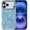 Blue Paisley, variant on Ghost Pumpkin Book Phone Case Compatible with iPhone 15 Pro, Decorative Printed Design, Shockproof Protection, Scratch Protection, Patterned Phone Cover for Everyday Use