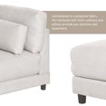 thumbnail image 6 of 2 Pieces Modern Large Velvet Fabric L-Shape Sectional Sofa with Removable Ottomans and Comfortable Waist Pillows for Apartment Living Room, 6 of 8