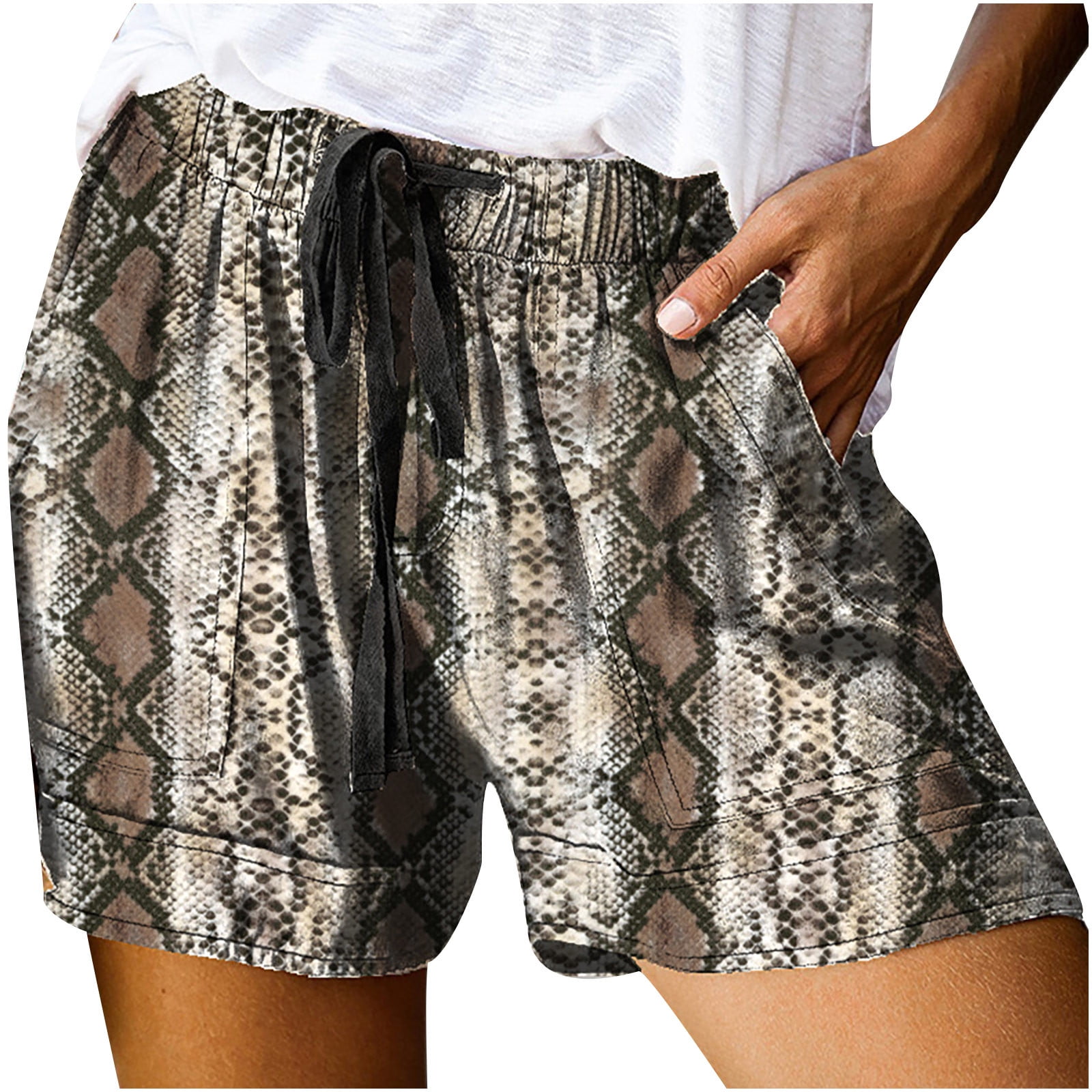Larisalt Gym Shorts Women,Women's Plus Size Relaxed-fit Avey Knit Waist  Cargo Bermuda Short Gray,L - Walmart.com