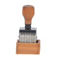 thumbnail image 2 of Sello de fecha de madera con forma de rueda rodante, fuente vintage para decoración de álbumes de recortes DIY, 2 of 14