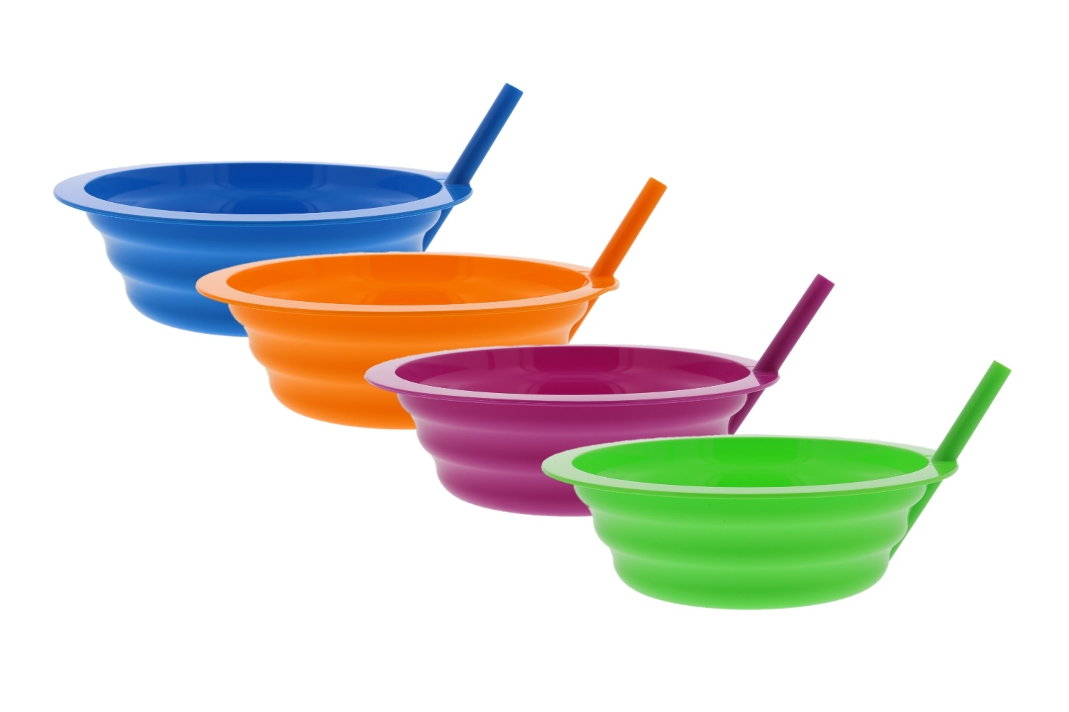Arrow Plastic Sip-A-Bowl 22 oz Pack of 4 Assorted Colors