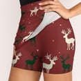 thumbnail image 4 of Christmas Deer Pattern on Red Women's Shorts Non-Slip Single Pocket A-line Trouser Skirt Summer Shorts Casual Shorts for Women, 4 of 7