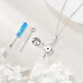 thumbnail image 3 of Collar de urna de pata para cenizas de plata de ley 925 con diseño de huellas de perro y gato, joyería de cremación, recuerdo, colgante conmemorativo, 3 of 4