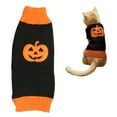 thumbnail image 4 of Pull pour Animaux de Compagnie Col Montant Chaud Extensible Citrouille Pull Mignon Vêtements pour Chien Chat Automne Hiver Activités Intérieures Extérieures Fibre Acrylique, 4 of 7