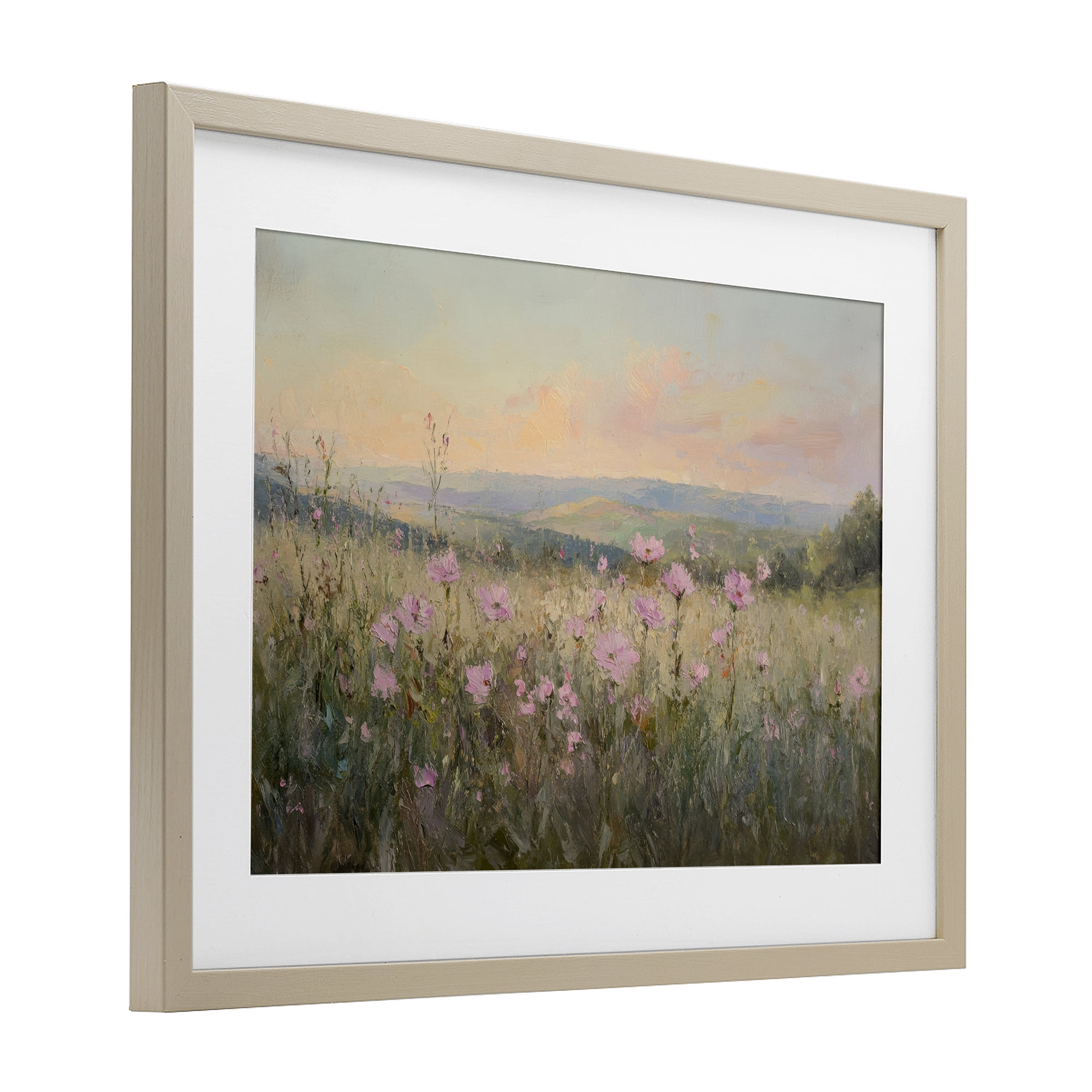 Stupell Industries Tranquil Meadow At Dawn Birch Framed Print Under Glass, design by Petal Prints Design