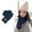 Navy, variant on Warm Autumn and Winter Scarf, Small Scarf Knitted Scarf Simple Trend Of Women's Short Leather Scarf Label (100-135CM)