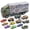 Military Convoy (With 12 Alloy Cars), variant on Esaierr Toddler Boys Military Vehicle Car Truck Toys for Kids Boys Car Toys Military Educational Toys Car Simulation Cargo Car Alloy Military Car Cargo Car with Sound Light Story Toys for 3-6Y