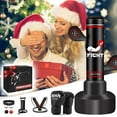 thumbnail image 5 of Heavy Punching Bag for Adults Teens, Heavy Bags for Boxing Freestanding with Gloves, Pump and Jump Rope, Boxing Reflex Ball for Men Training Equipment MMA Fitness Home Gym, 5 of 7