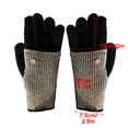 thumbnail image 3 of QSAWXQZ Unisex Convertible Fingerless Gloves with Mitten Flap Women Men Two Tone Knit Flip Top Winter Mittens Multicolor Free Size, 3 of 6