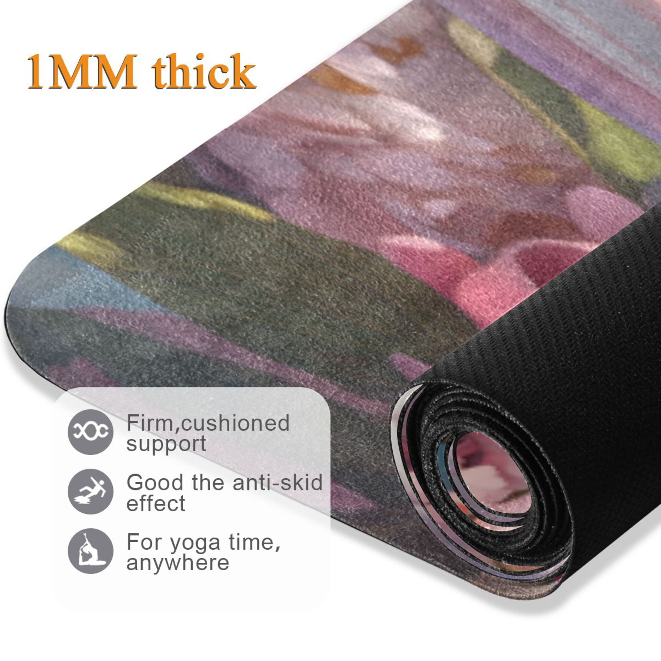BZSMCE Yoga Mat Women Fitness Mat Peaceful Grace Pattern