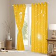 thumbnail image 3 of jejeloiu Astrology Theme Black Out Curtains,Universe Starry Night Curtains Pack of 2 (42x63 Each),Whiet Yellow Bedroom Curtains For Girls Teens,Breathable Home Decor, 3 of 6