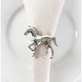 thumbnail image 2 of Fennco Styles Horse Metal Napkin Rings, Set of 4 - Silver Animal Napkin Holders for Home, Dining Table Décor, Banquets, Holidays, Family Gatherings and Special Occasions, 2 of 6