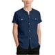 thumbnail image 1 of Camisa de Manga Corta de Cuello Redondo de Color Sólido de los Niños Casual Cómodo Cardigan Top para Adultos, 1 of 7