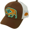CC Everyday Distressed Trucker Mesh Summer Vented Baseball Sun Cap Hat (Buffalo Aztec Brown/White)