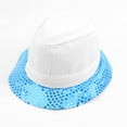 thumbnail image 3 of Miqool Unisex Western Sparkly Sequins Fedora Hat Glitter Bling Dance Hat Retro Disco Jazz Cap Party Favors Costume Props Supplies, 3 of 5