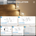 thumbnail image 4 of MW LIGHTING 8-PACK  Led Stair Lights, 3W 100LM, 2700K-5000K 5CCT LED Step Lights, IP65 Waterproof  Stair Lights Indoor Outdoor, Triac 10% -100% Dimmable, White, ETL Certified, 4 of 8