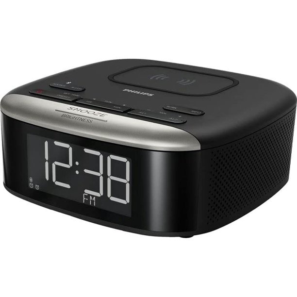 Ik geloof demonstratie Nat PHILIPS Digital Alarm Clock with Wireless Phone Charger, Bluetooth Clock  Radio - Walmart.com