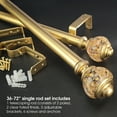 thumbnail image 3 of SKYPLUS LIVING Single Curtain Rod, 1-1/8 Inch, Glam Luxury Finish, Adjustable 36-72 Inches, 3 of 8