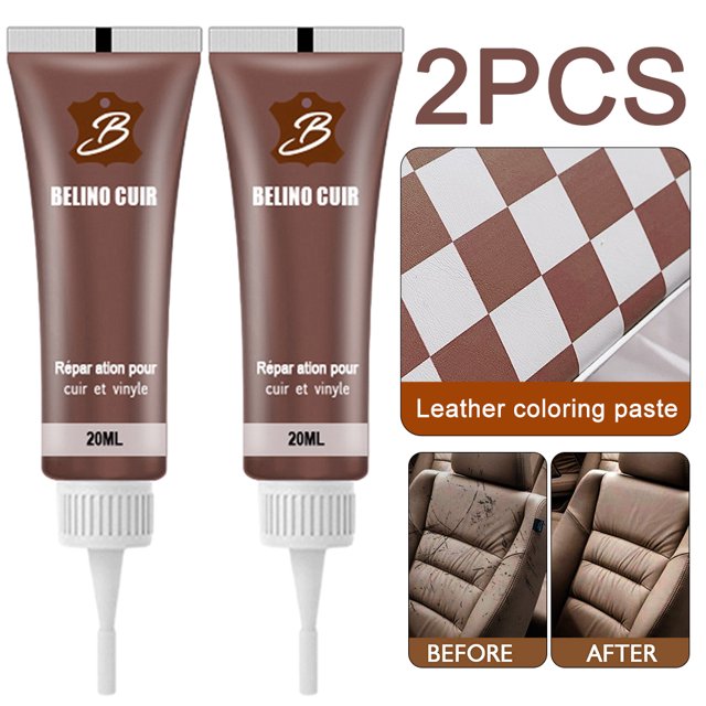 Pasta para Arañazos Agujeros Sofá Asiento Coche Reparación Cuero 20ml (café)