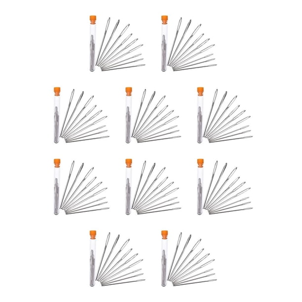 Bewildely Pack of 9 Large Eye Needle Pants Professional Washable House Embroidery Quilting Sewing Stitching Hand Portable Escribe un 10Conjunto