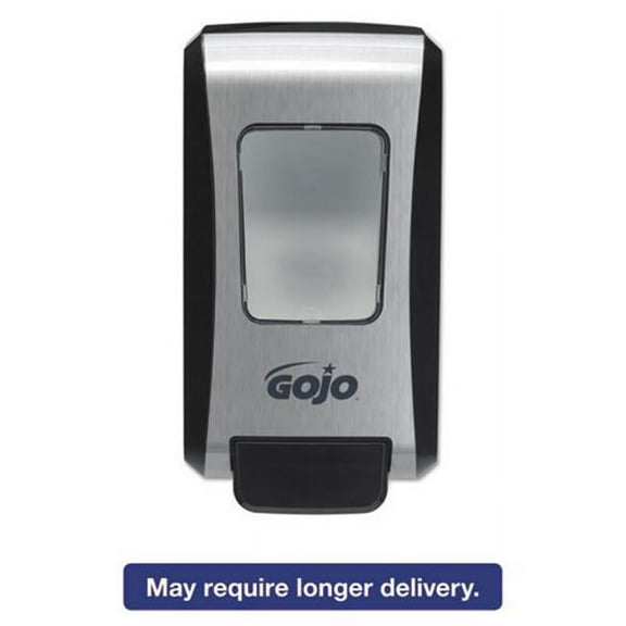 GOJO FMX-20 Soap Dispenser, 2,000 mL, 6.5 x 4.7 x 11.7, Black/Chrome -GOJ527106EA