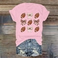 thumbnail image 2 of TSADFHJI Hauts de Sortie pour Femmes Plus T-Shirt Décontracté Imprimé Rugby Col Rond / Coupe Ample Manches Courtes P, 2 of 3